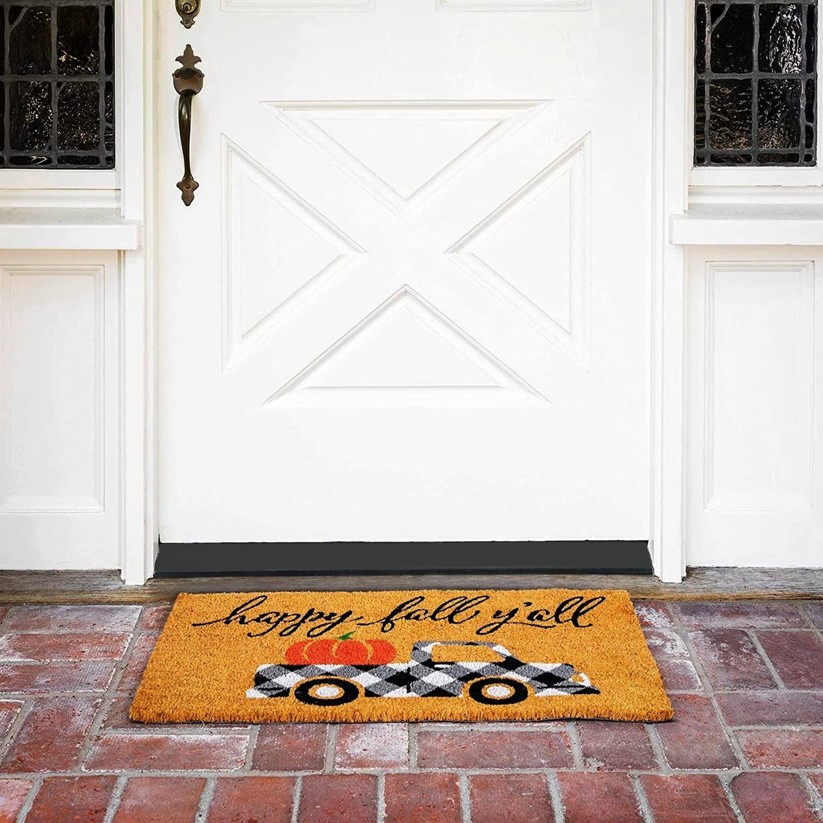Juvale Coir Door Mat showing non-slip backing