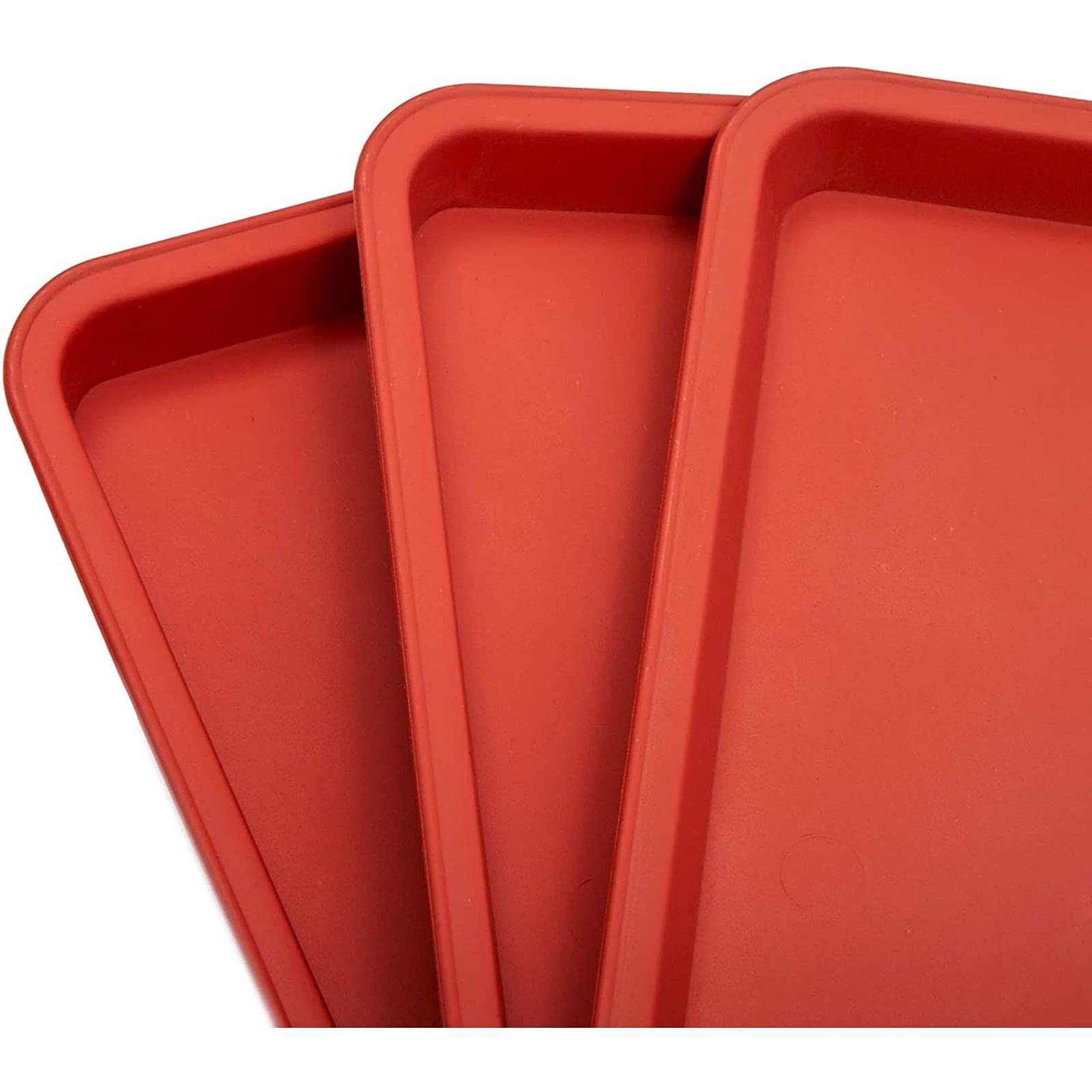 Juvale Rectangular Plastic Plant Tray - Terracotta Red, outdoor use