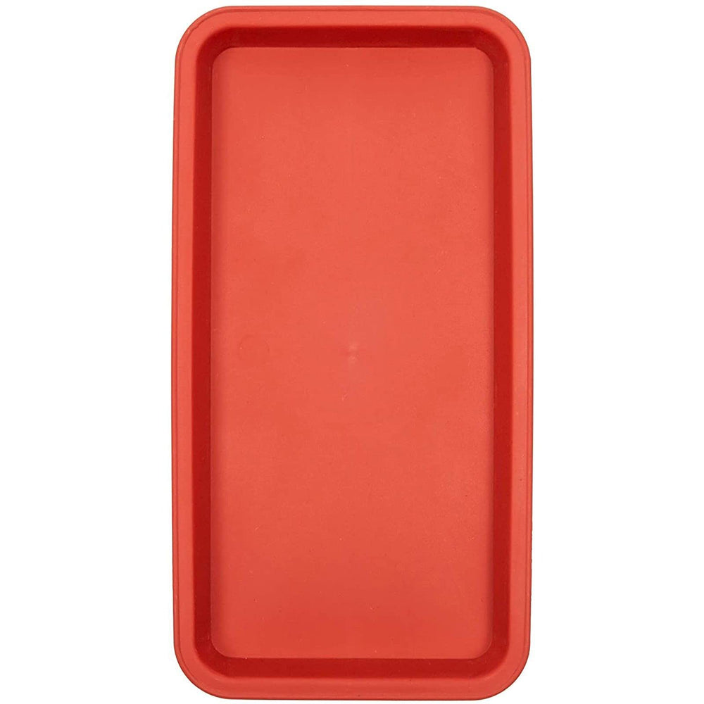 Juvale Rectangular Plastic Plant Tray - Terracotta Red, with plants