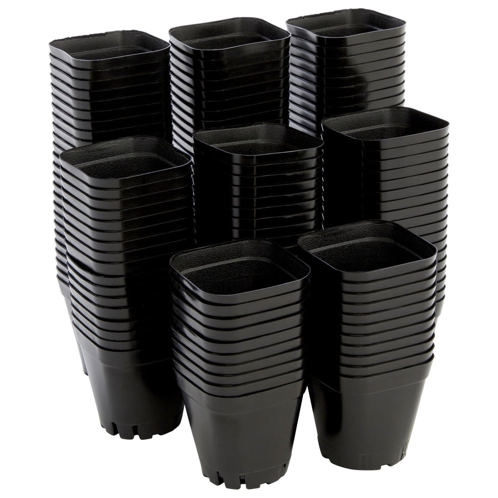 Juvale Square Nursery Pots pack of 150, black color