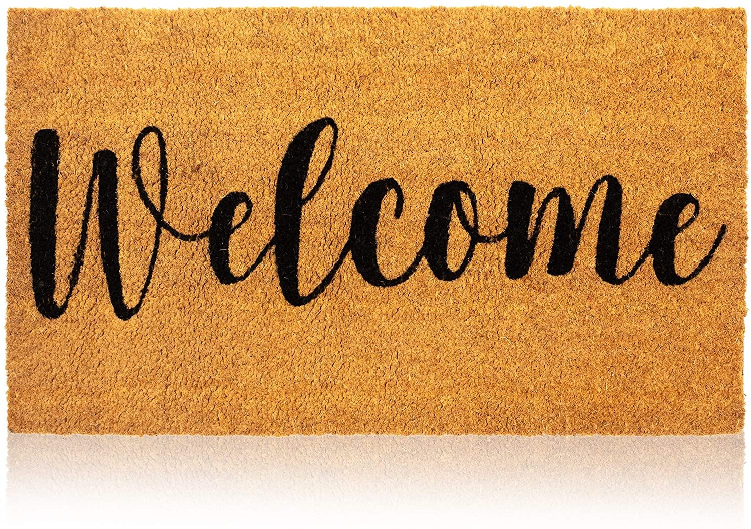 Juvale Welcome Mat Natural Coir Doormat front view