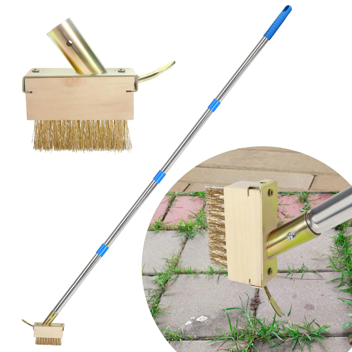 Juxifyron Crack Weeder Tool front view with adjustable handle
