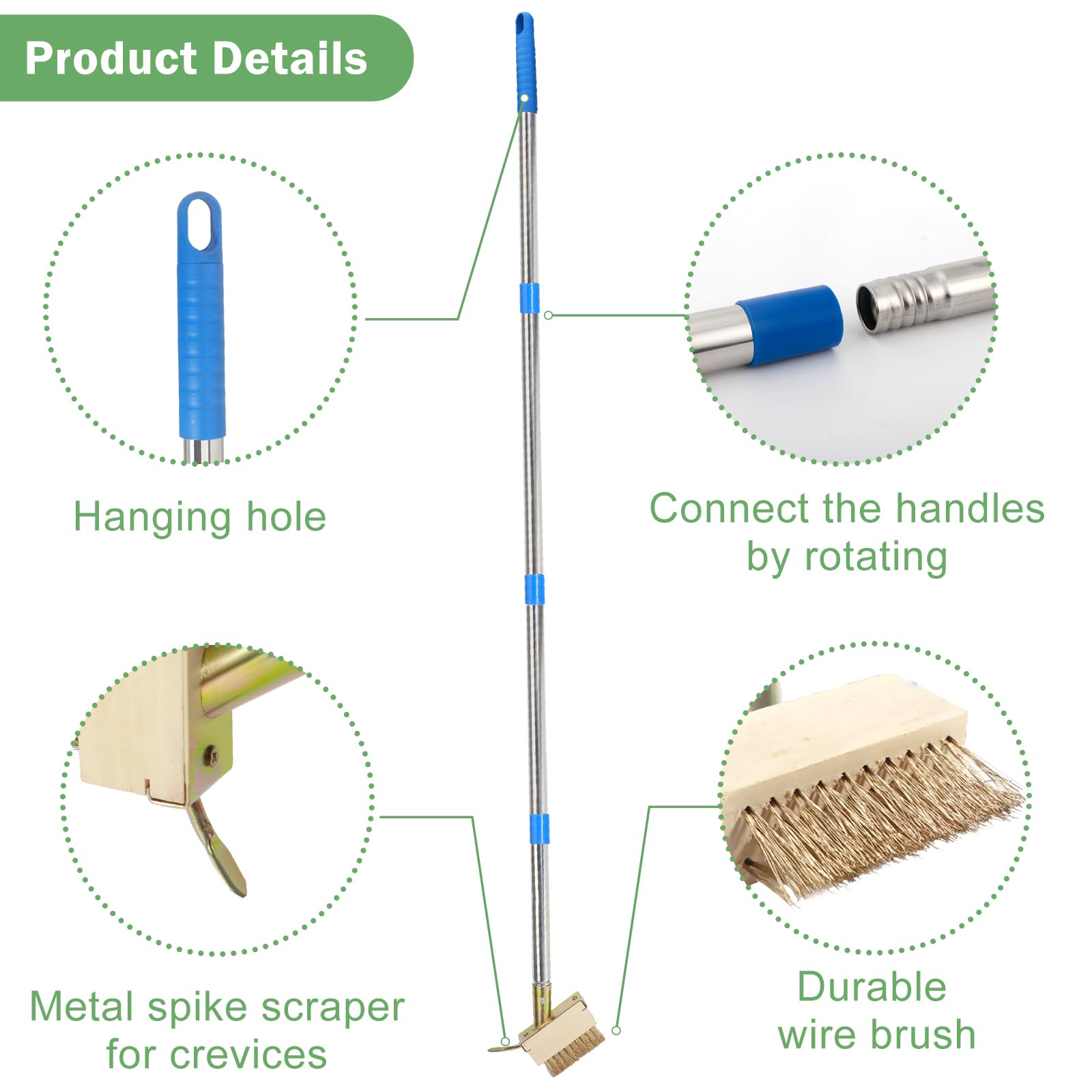 Juxifyron Crack Weeder Tool in use on patio crevices