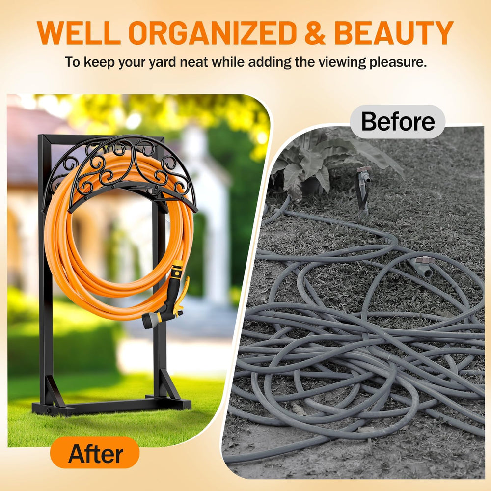 Jvgoo Garden Hose Holder detail of sturdy metal finish