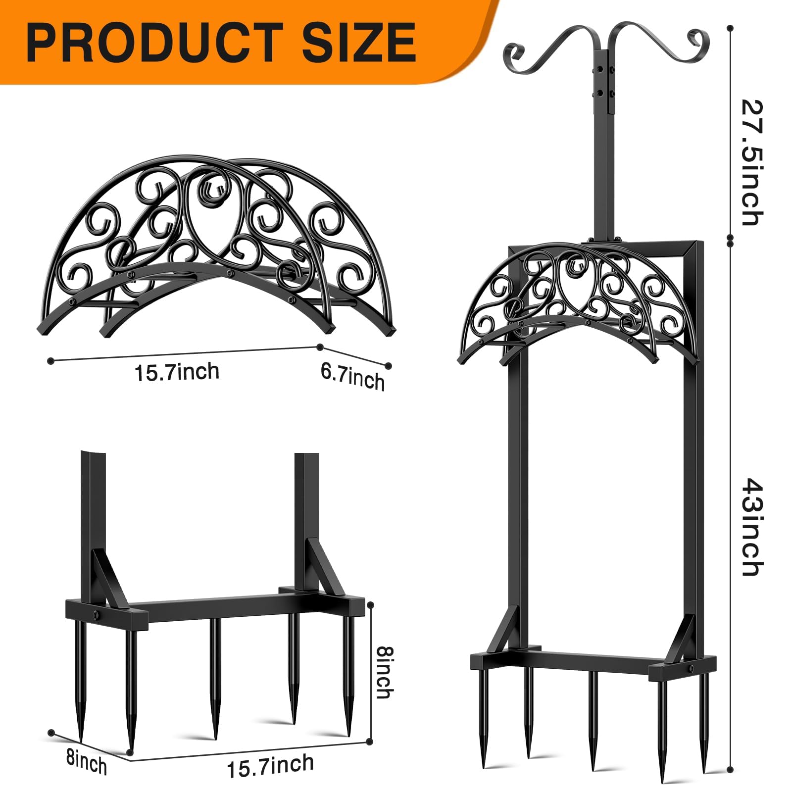 Jvgoo Garden Hose Holder showing installation process