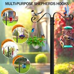 Jvgoo Garden Hose Holder side view showing shepherd hooks