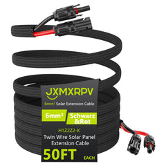 JXMXRPV 50Ft 10AWG solar extension cable with connectors