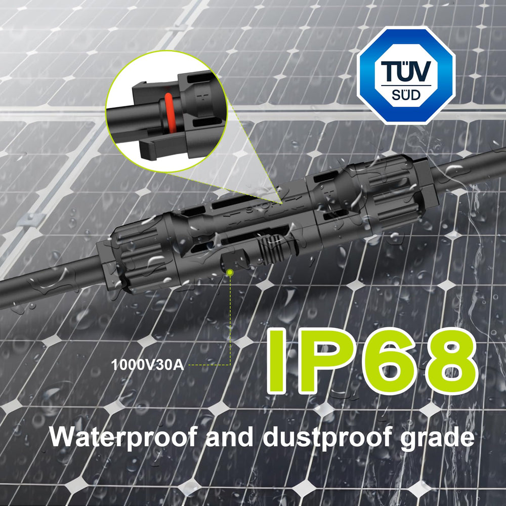 JXMXRPV solar extension cable showing both ends