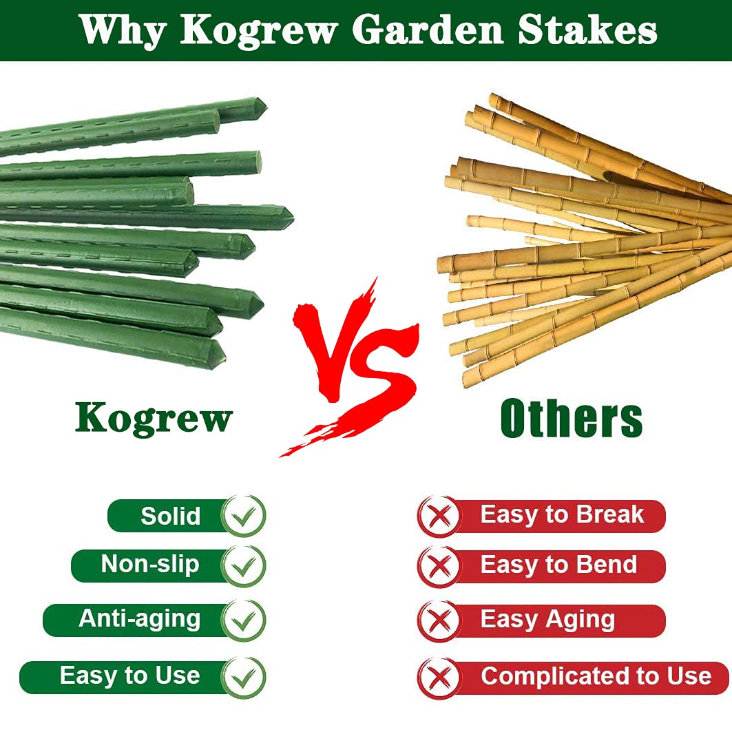Jxrhy Garden Stakes in a garden setting supporting plants
