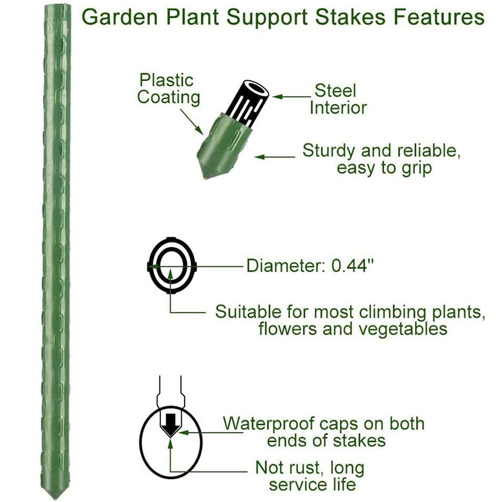 Jxrhy Garden Stakes with a plant climbing on them