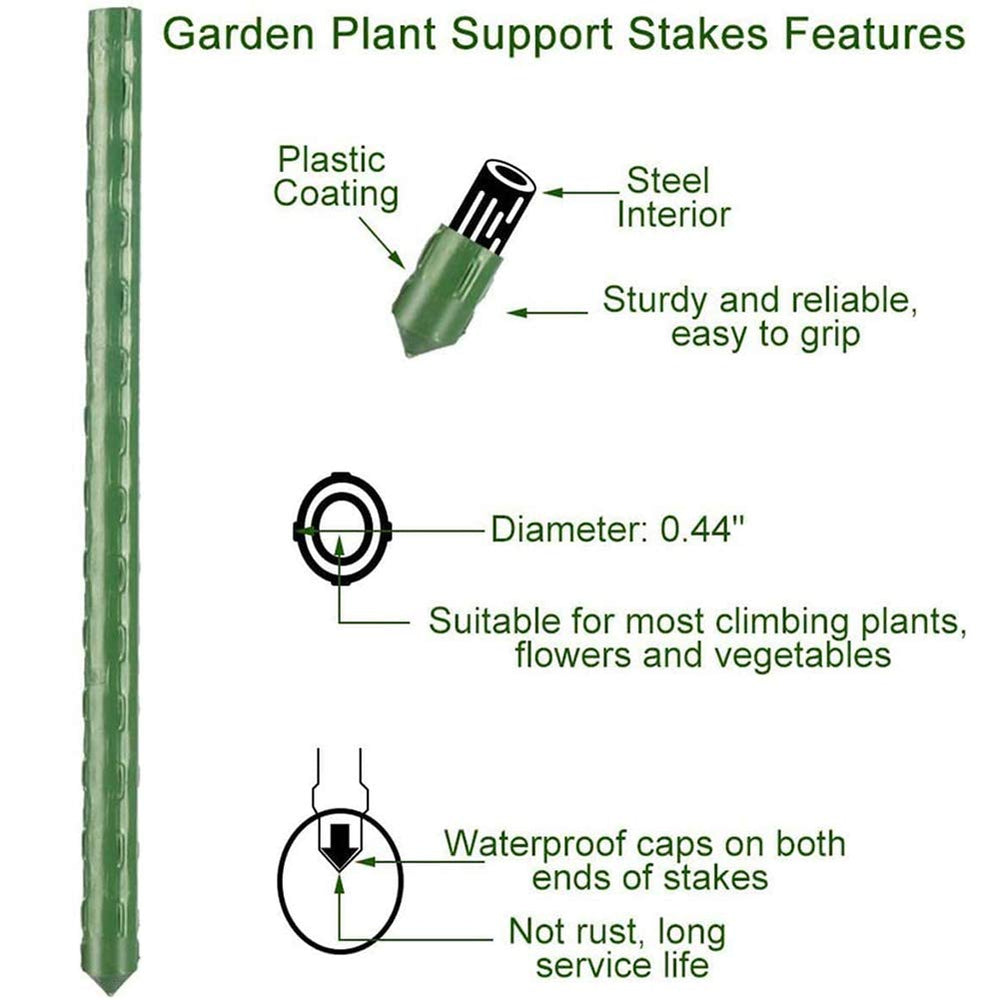 Jxrhy Garden Stakes with a plant climbing on them