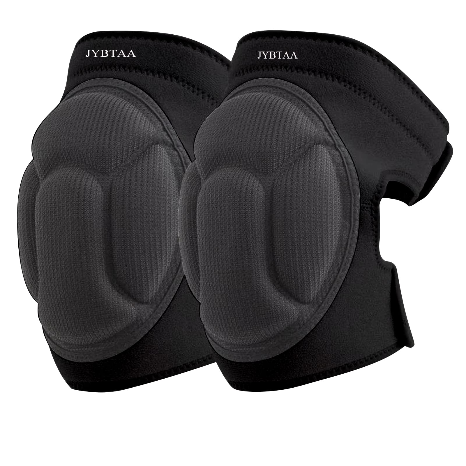 JYBTAA knee pads for work, medium size, black front view
