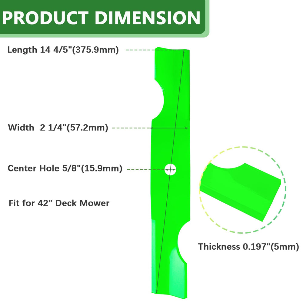 JYLEYJ 42-inch mower blade side view
