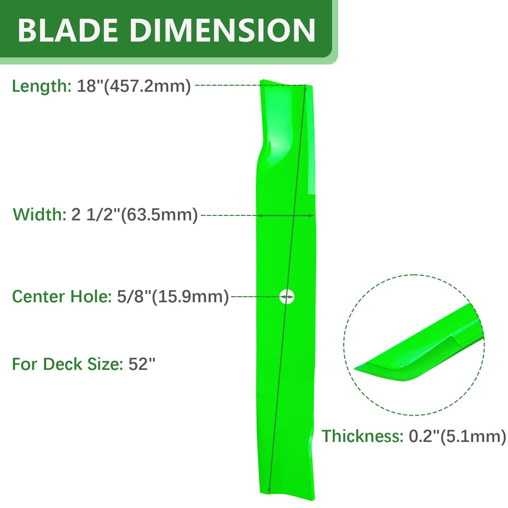 JYLEYJ 52 Inch Mower Deck Blade side profile