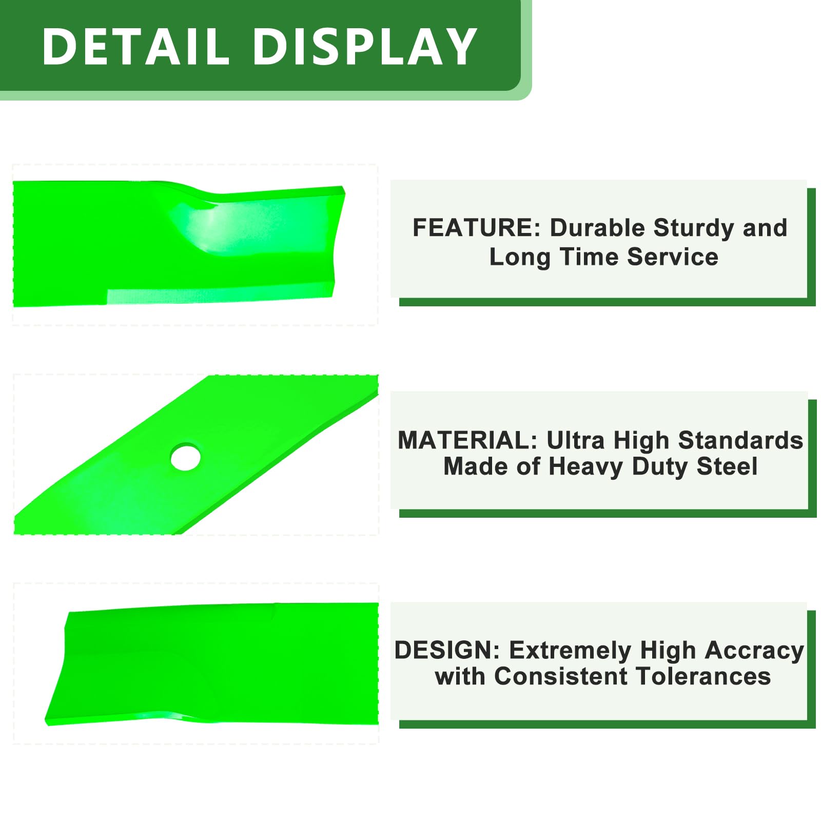 JYLEYJ blades showcasing dimensions