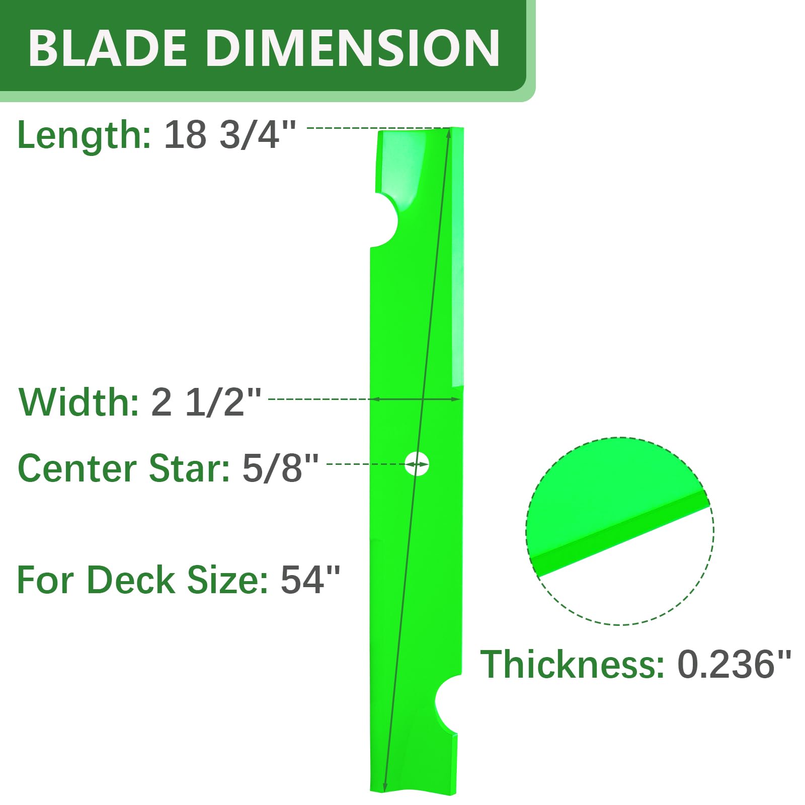 JYLEYJ high lift blades packaging showing three blades