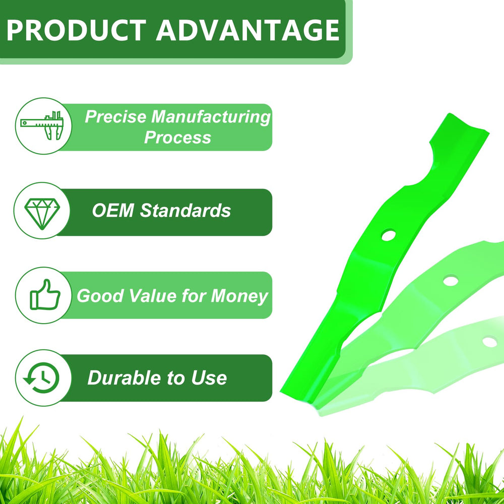JYLEYJ mower blades in a garden setting