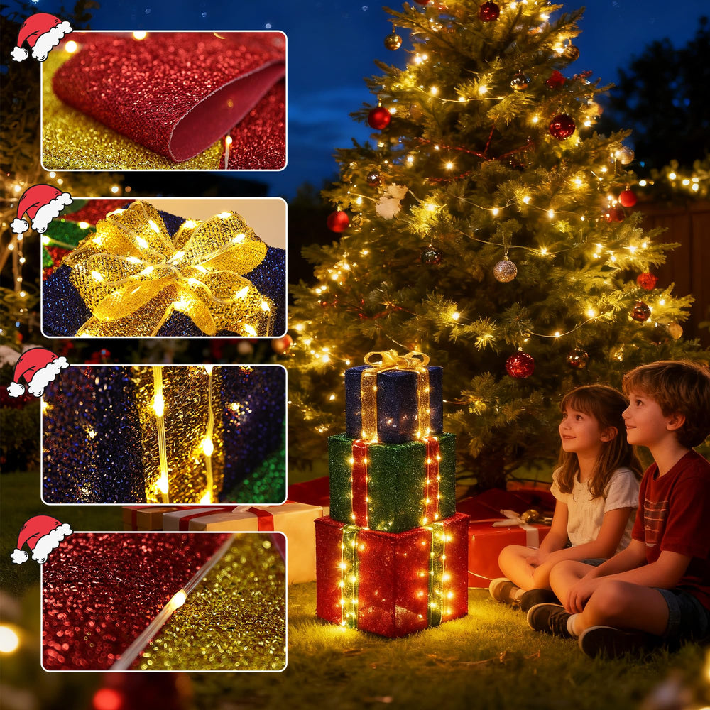 Jyoiat small lighted gift box showing warm glow