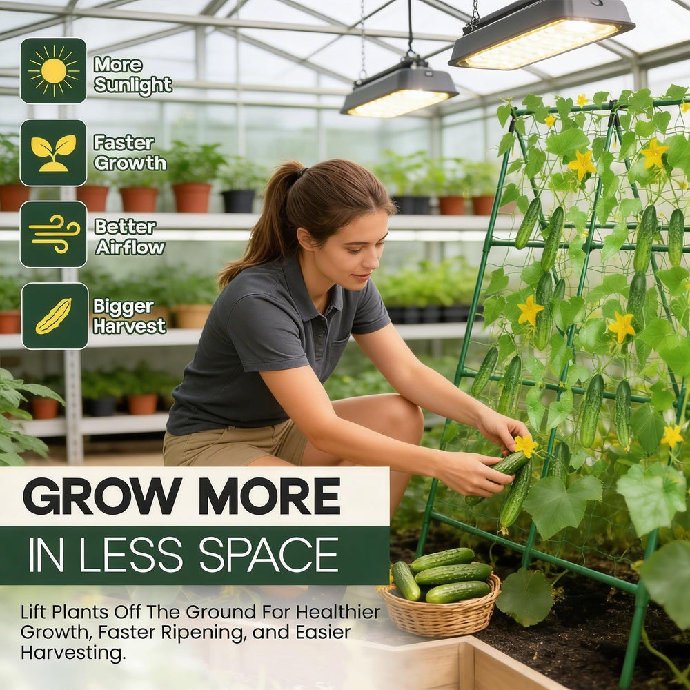 K-Brands 50x50" Cucumber Trellis packaging showing contents