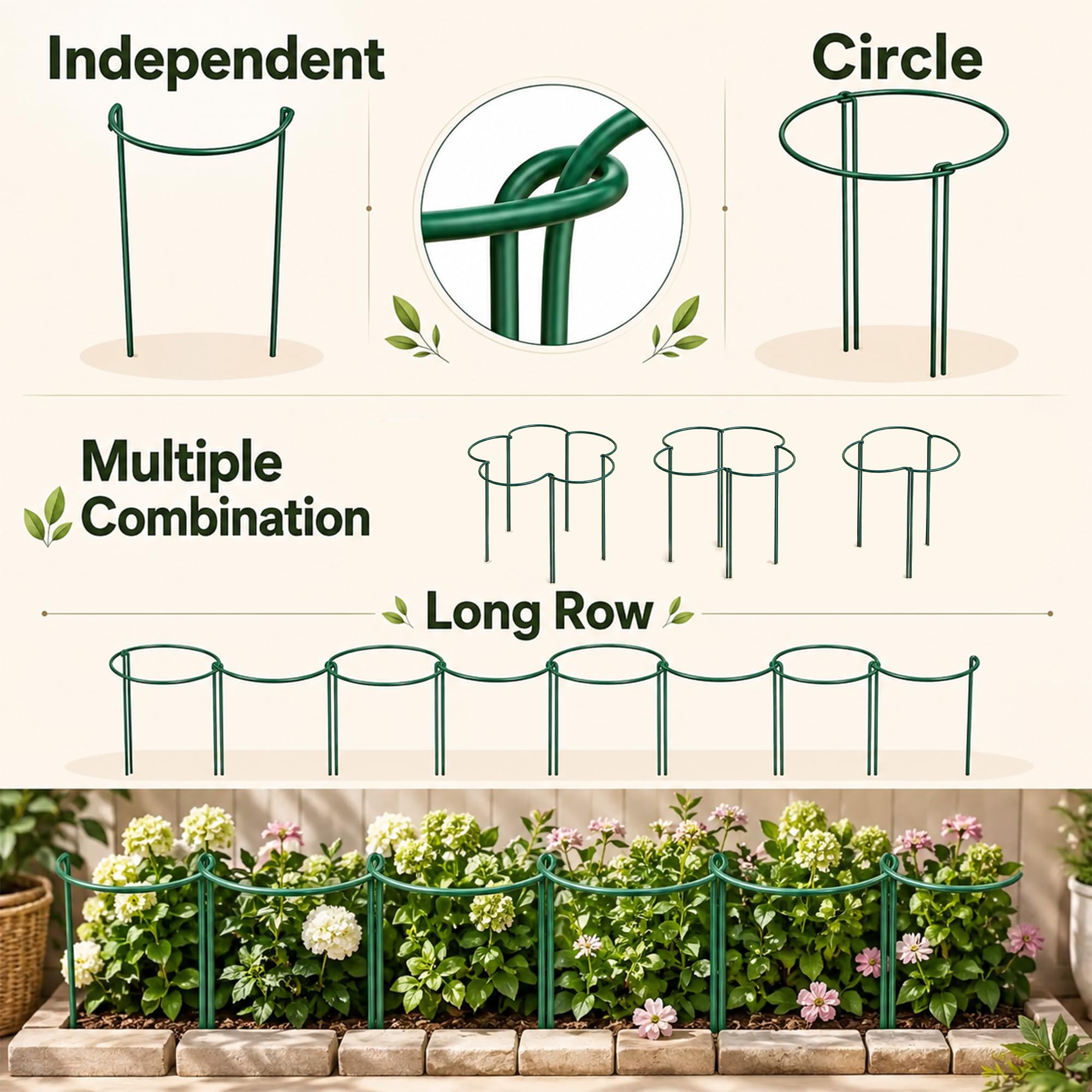 K-Brands plant support stakes blending naturally with plants