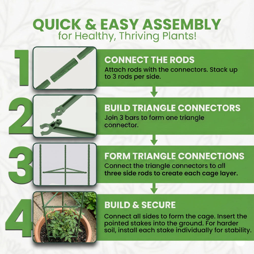 K-Brands tomato cage demonstrating stability in garden