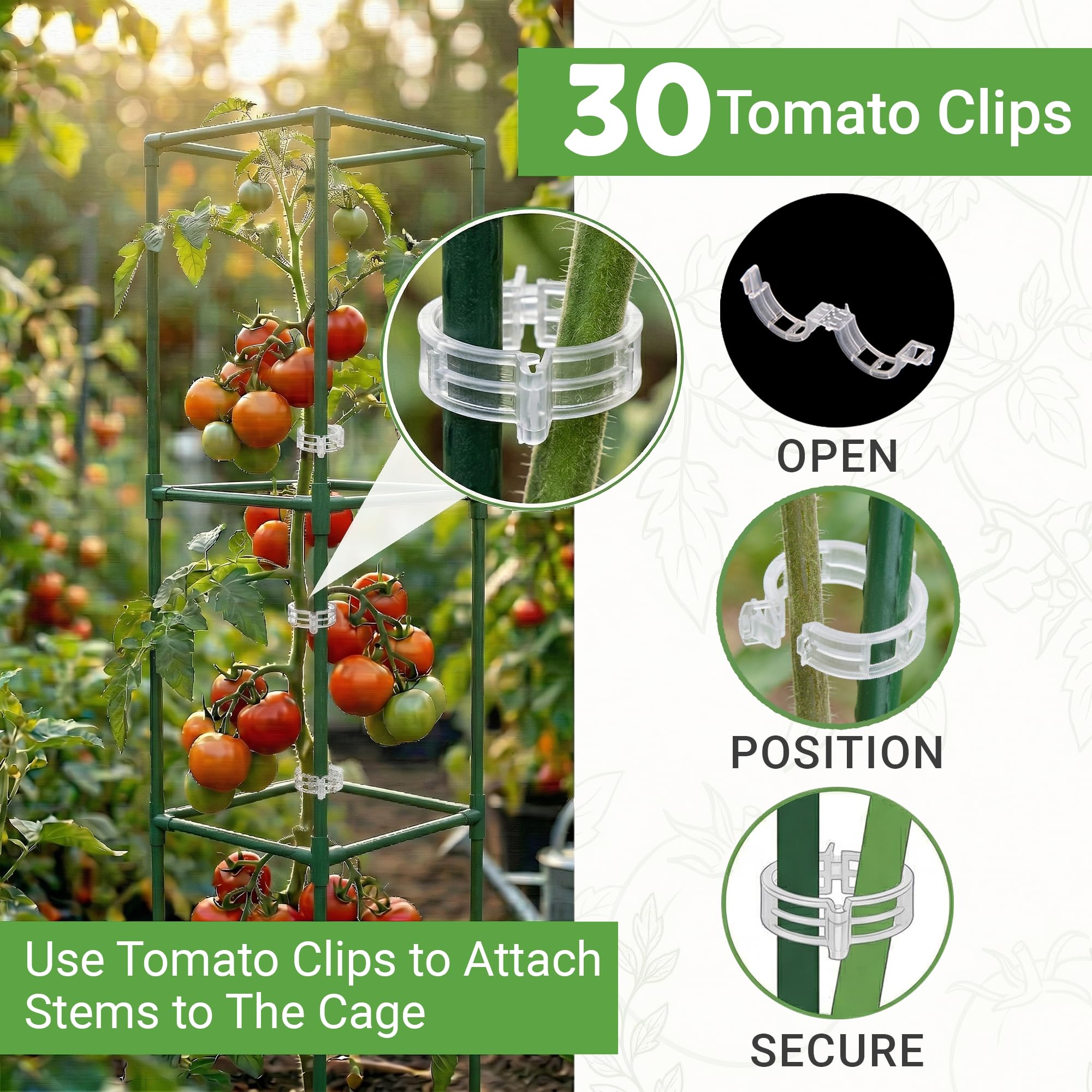 K-Brands tomato cage in use supporting tall tomato plants