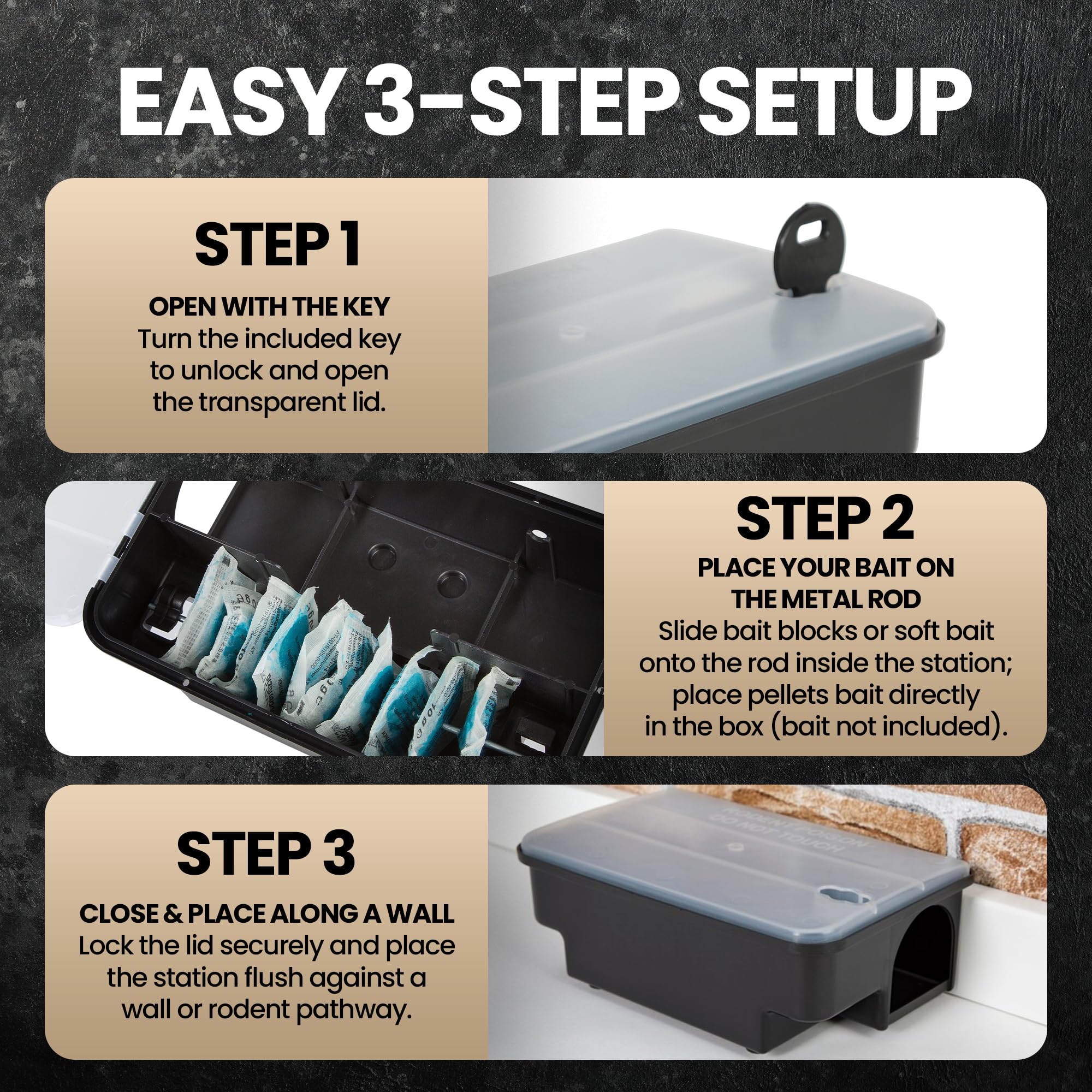 K DERDISCOUNT bait station placed in garden