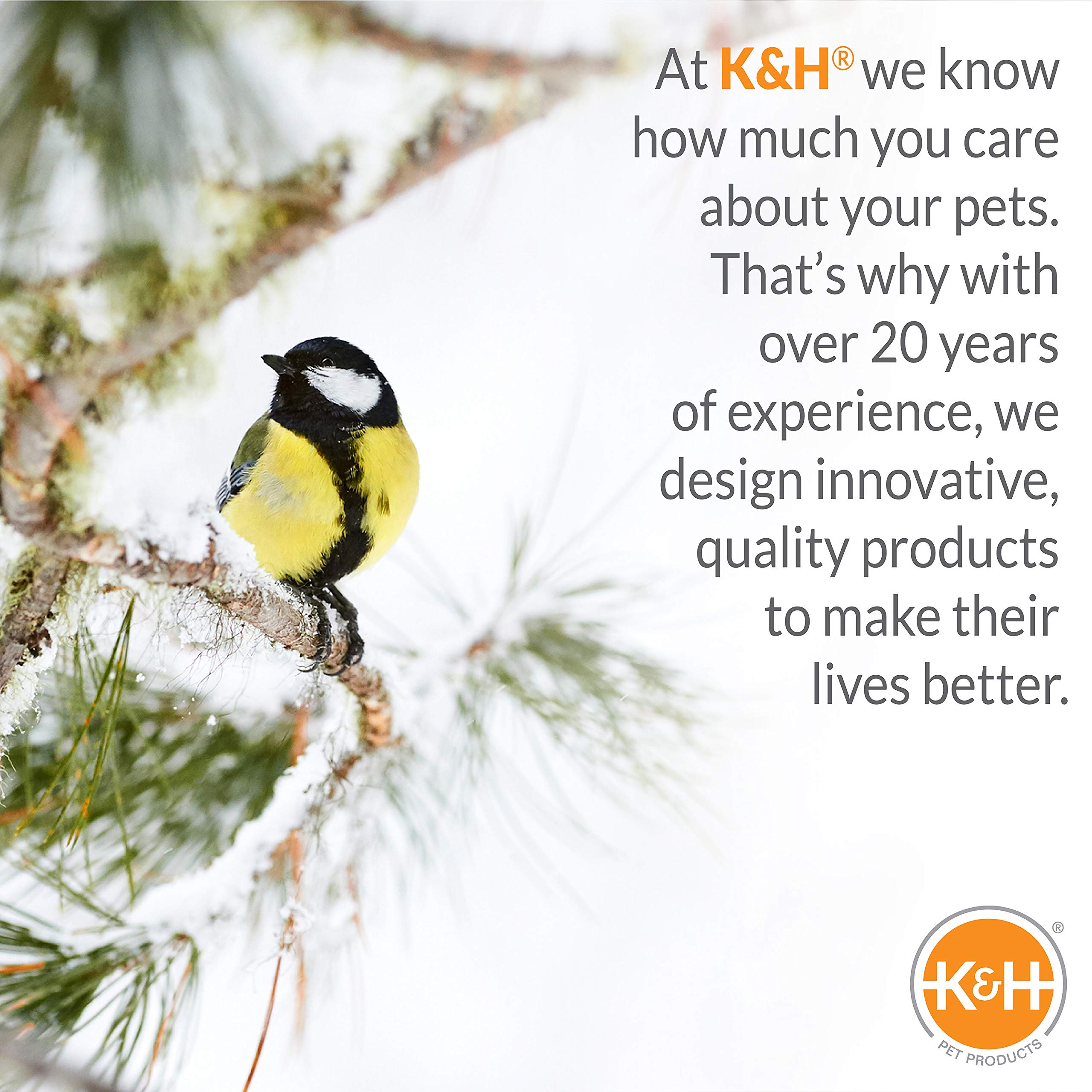 K&H Bird Bath Heater dimensions on a measuring tape