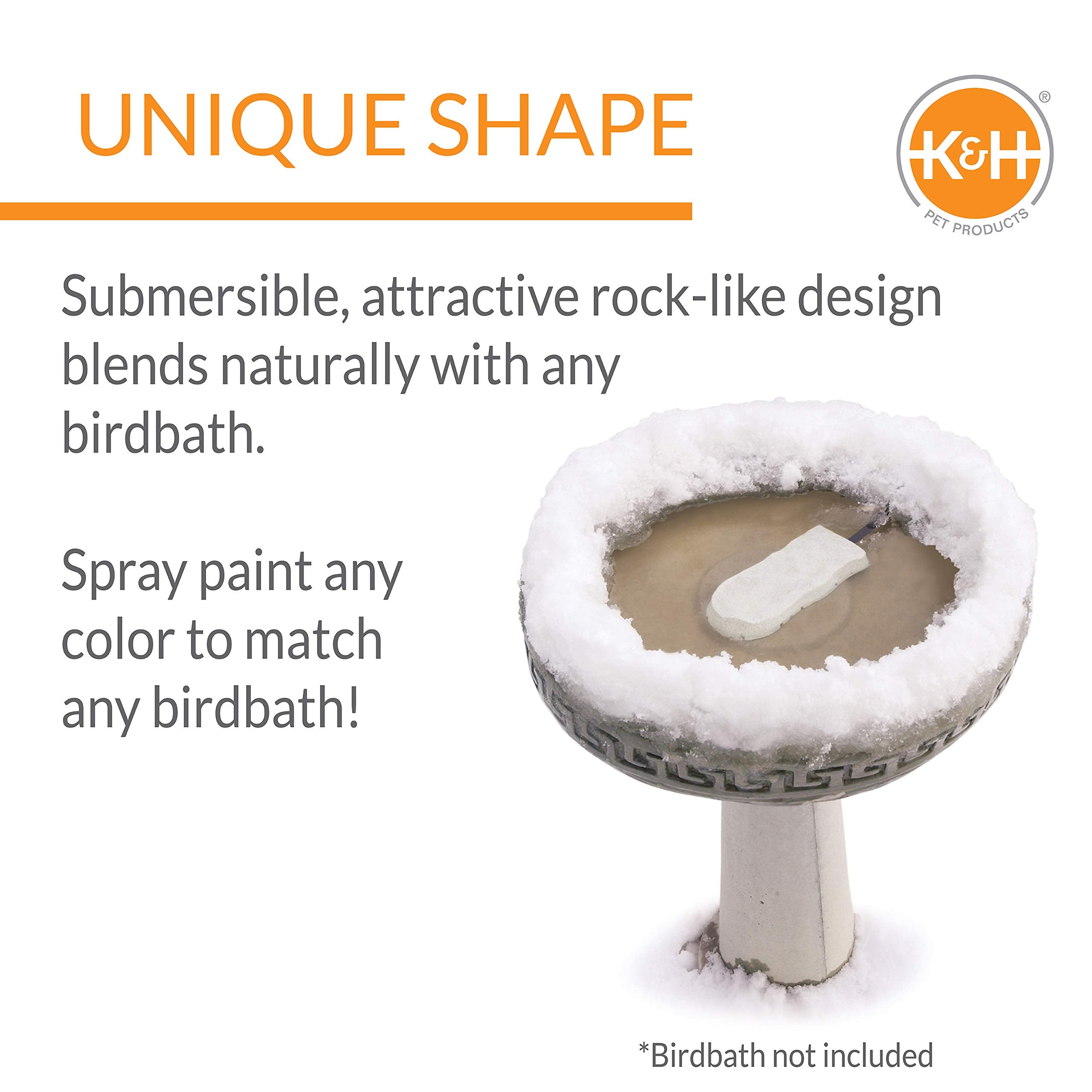K&H Bird Bath Heater easy to clean enamel finish
