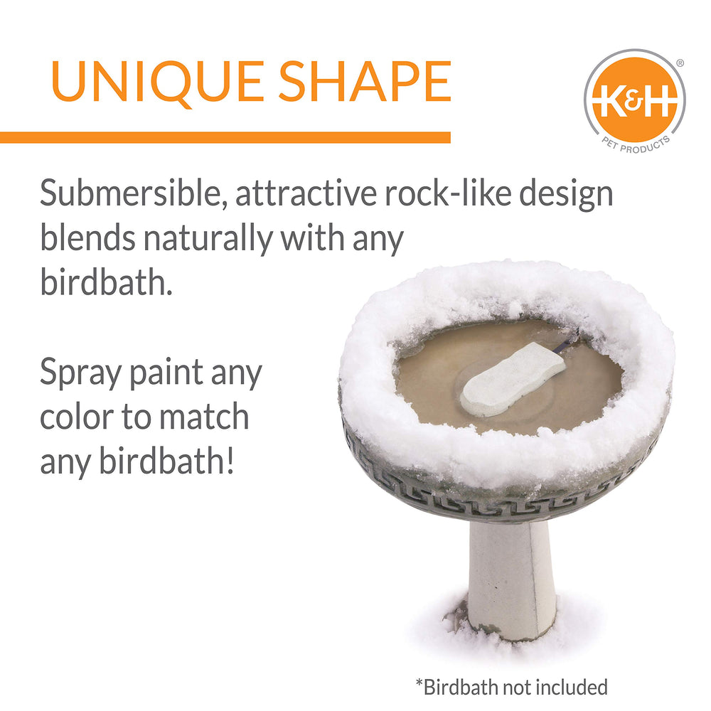 K&H Bird Bath Heater easy to clean enamel finish