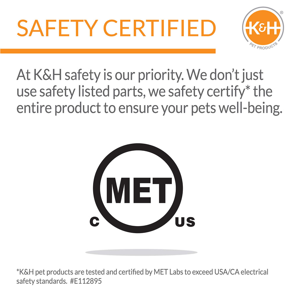 K&H Bird Bath Heater showing safety certification label