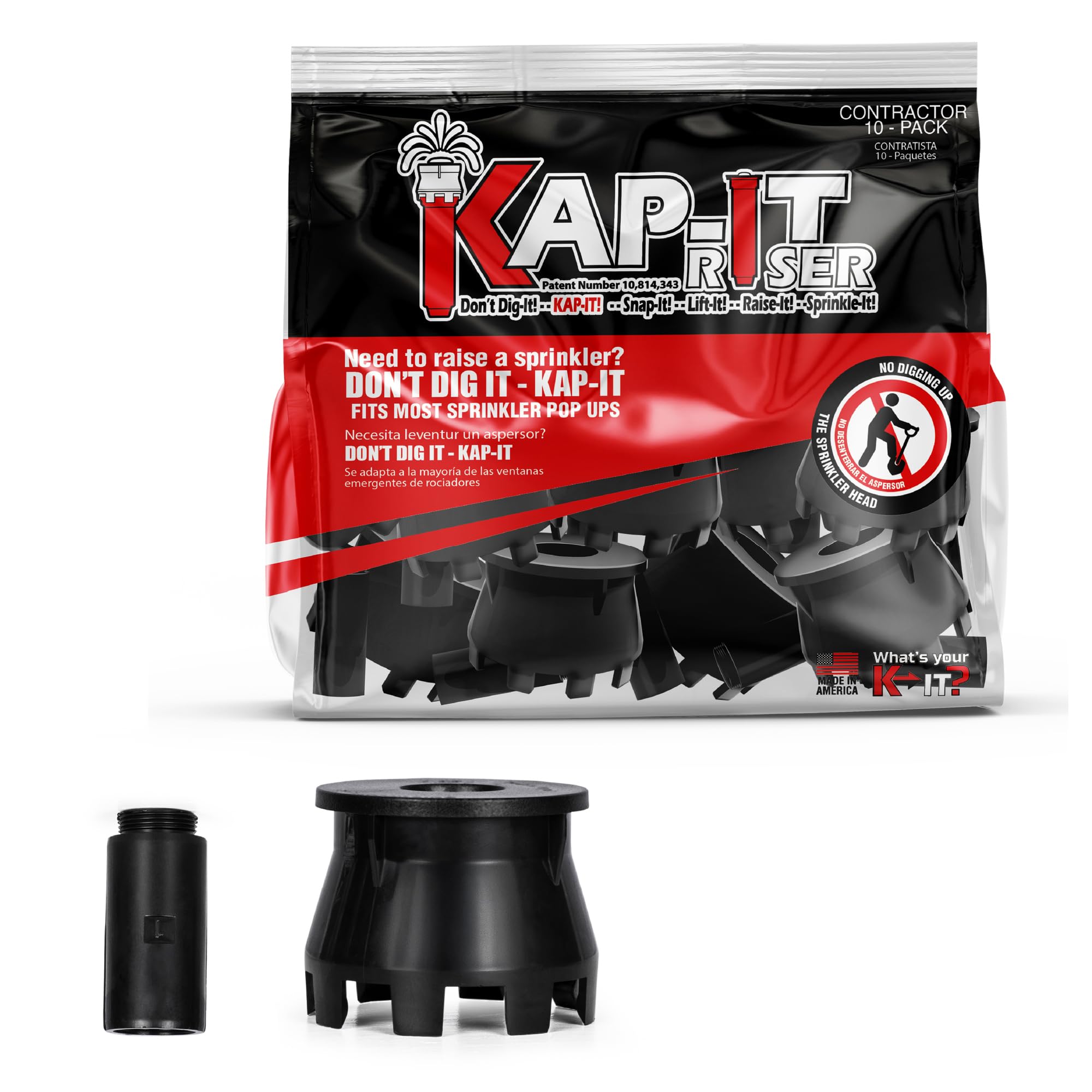 K-IT KAP-IT Pop-Up Sprinkler Riser Extension 1.5 Inch front view
