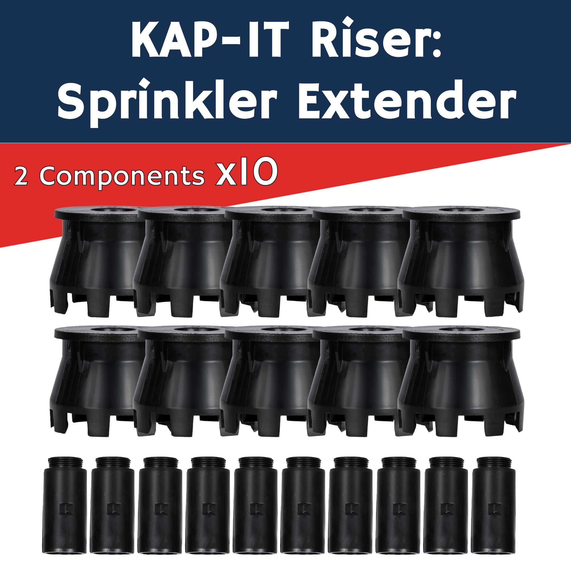 K-IT KAP-IT Pop-Up Sprinkler Riser Extension pack of 10