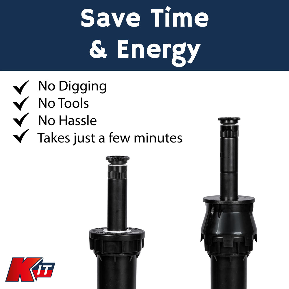K-IT Pop-Up Sprinkler Riser Extension close-up to show attachment details