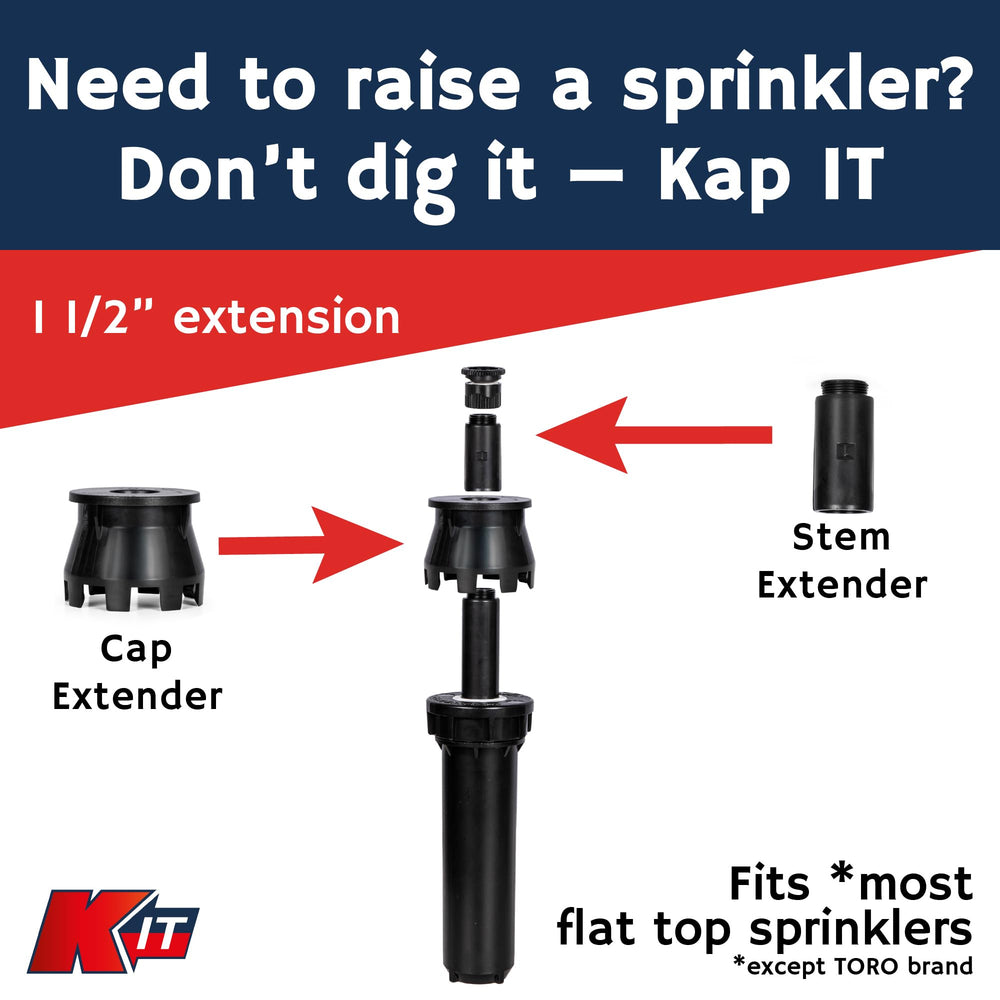 K-IT Pop-Up Sprinkler Riser Extension packaging showing product details