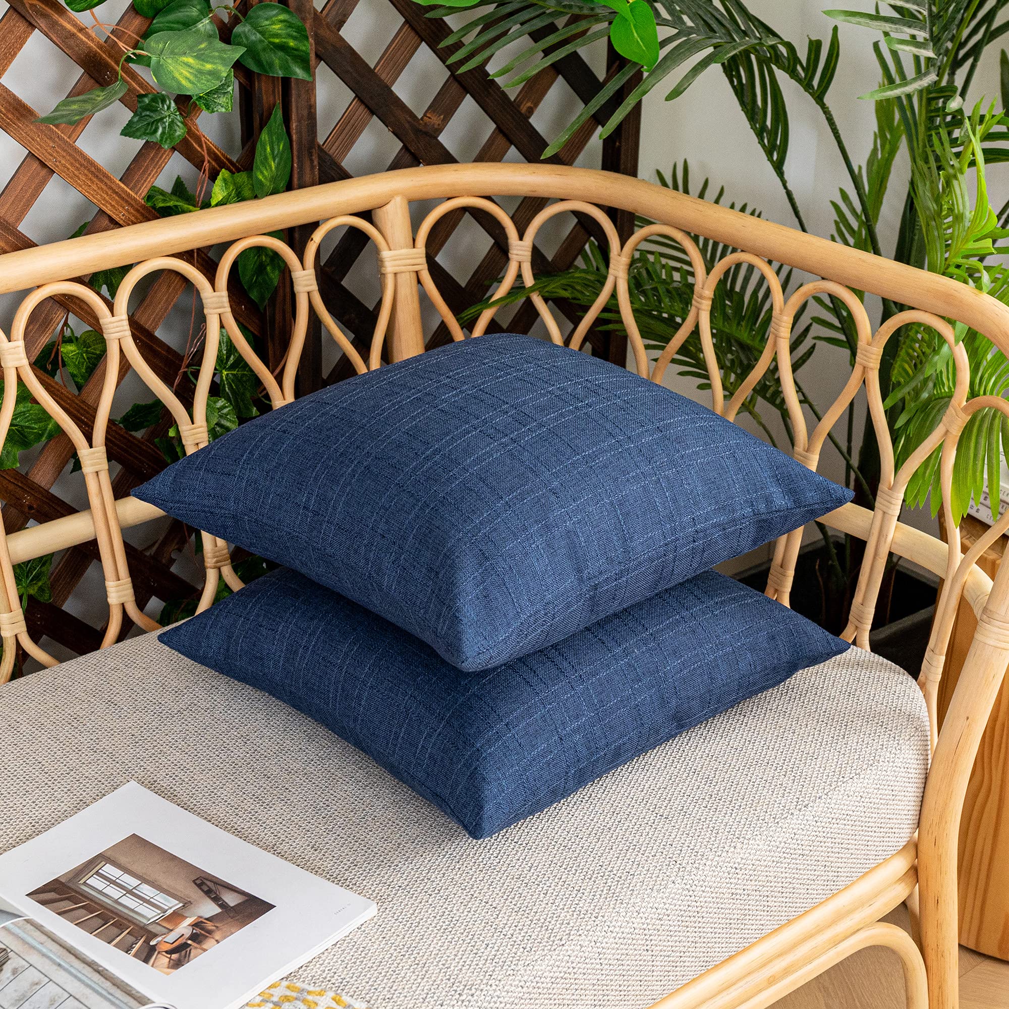 K KEVIN TEXTILE blue pillow cover pack of 2