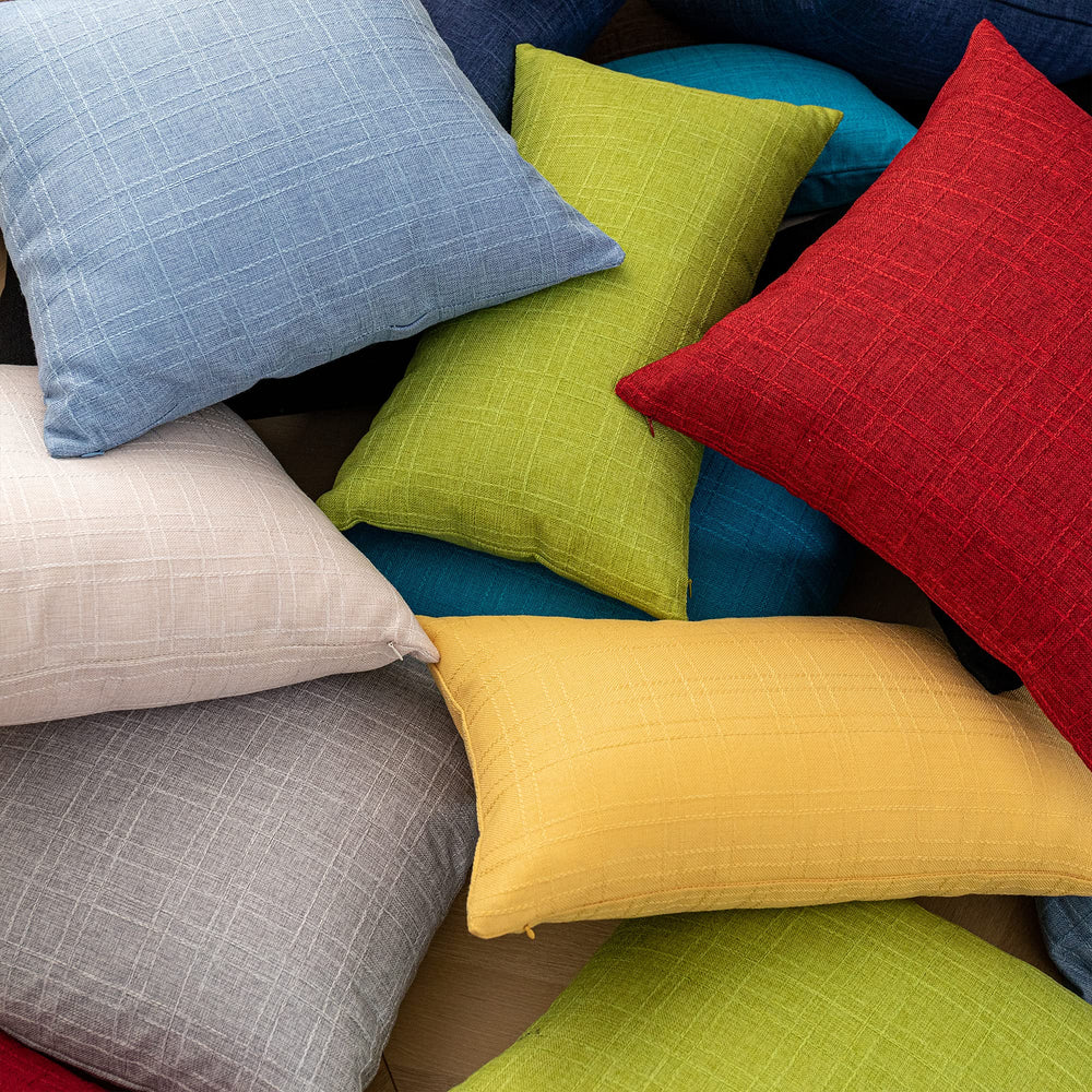 K KEVIN TEXTILE light blue outdoor pillow covers in garden setting