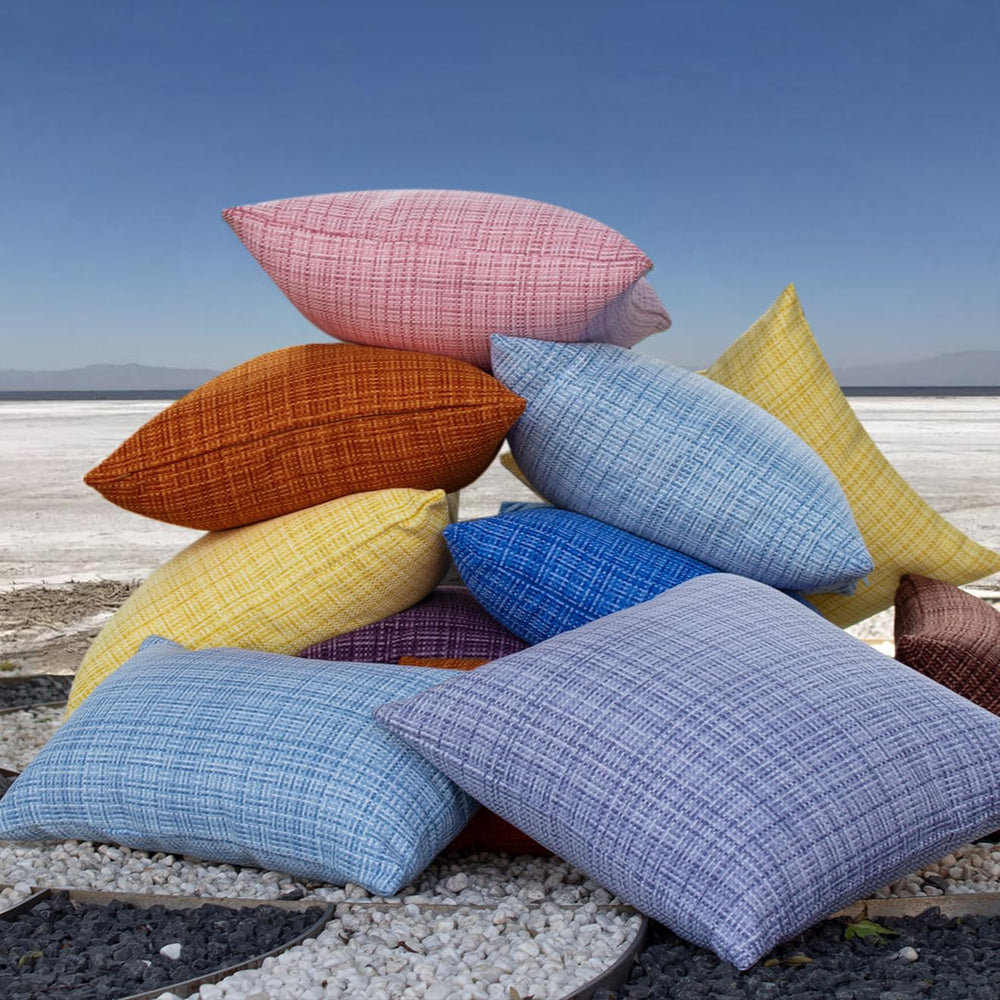 K KEVIN TEXTILE Lumbar Pillow Cover in outdoor setting