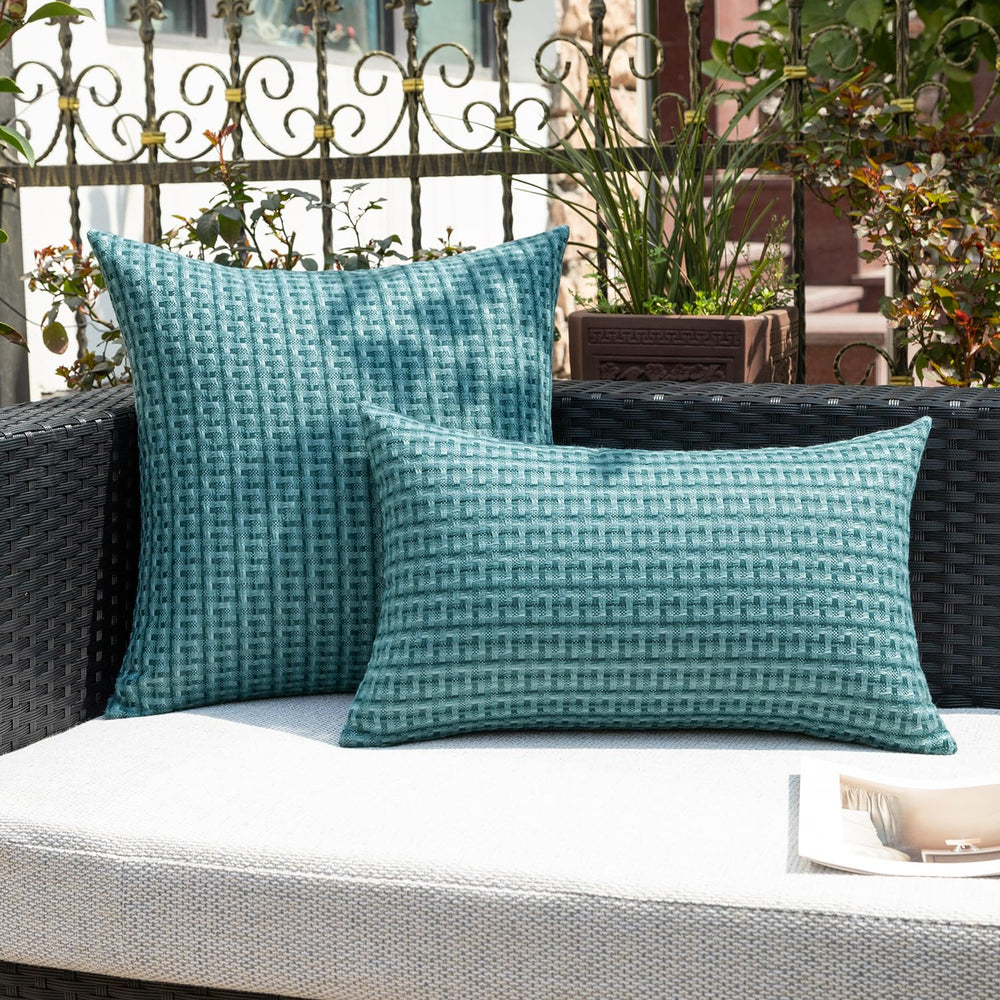 K KEVIN TEXTILE outdoor pillow cover displayed in garden