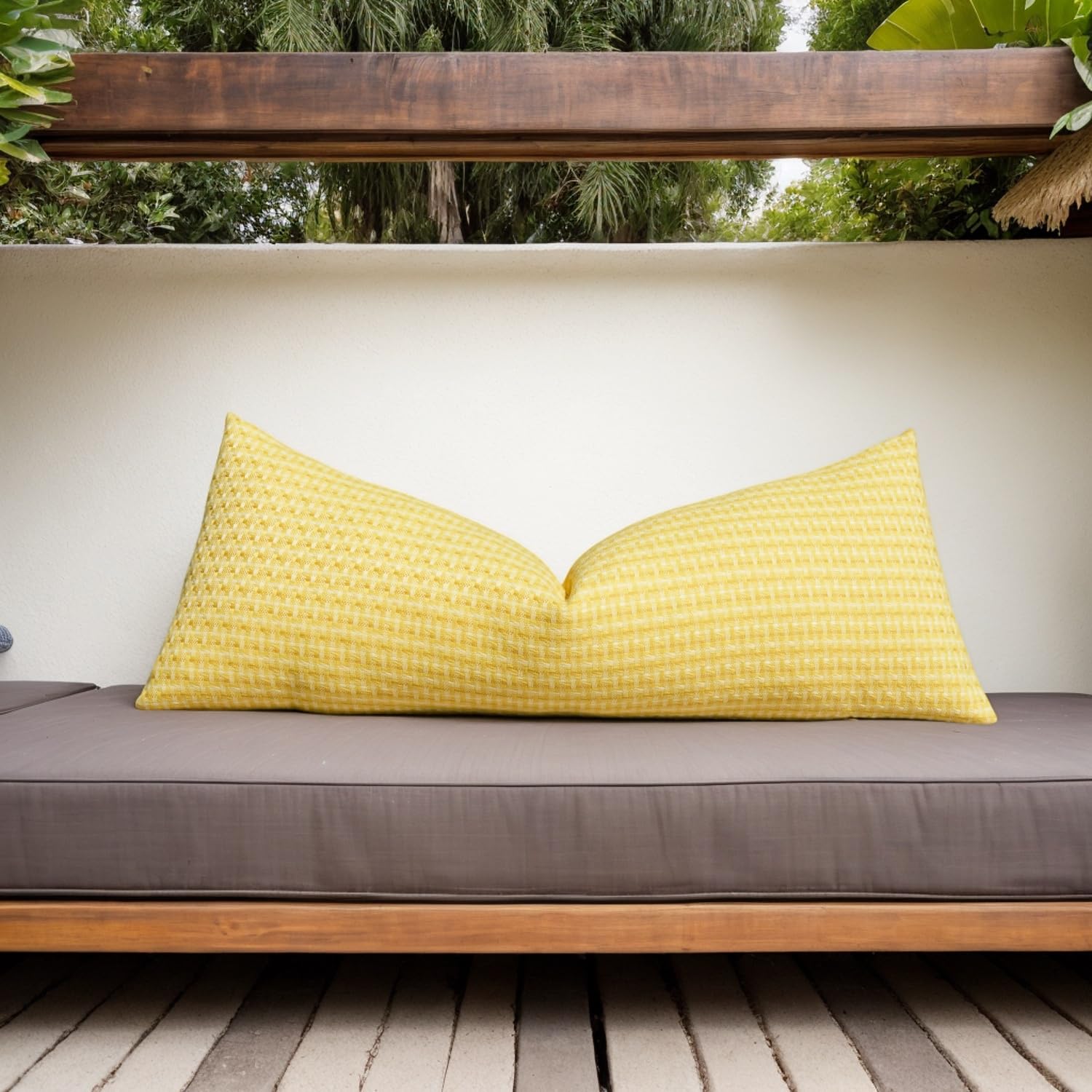 K KEVIN TEXTILE Outdoor Pillow Cover displayed on a sofa