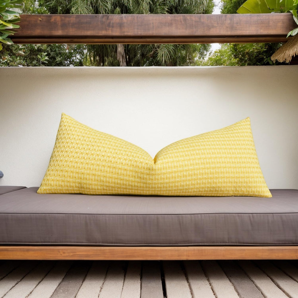 K KEVIN TEXTILE Outdoor Pillow Cover displayed on a sofa