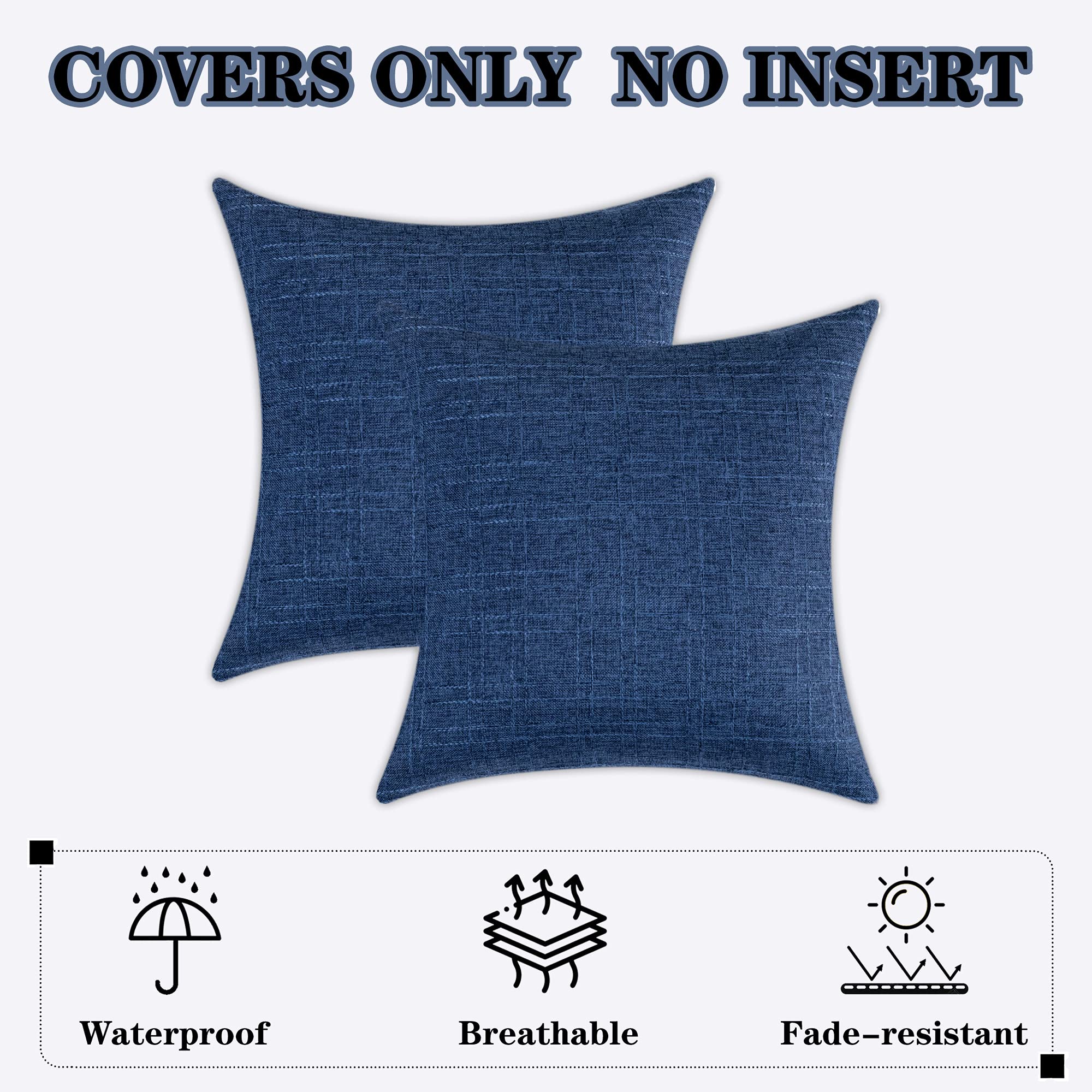 K KEVIN TEXTILE Outdoor Pillow Covers with vibrant blue colour