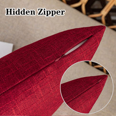 K KEVIN TEXTILE Outdoor Waterproof Lumbar Pillow Cover showing hidden zipper