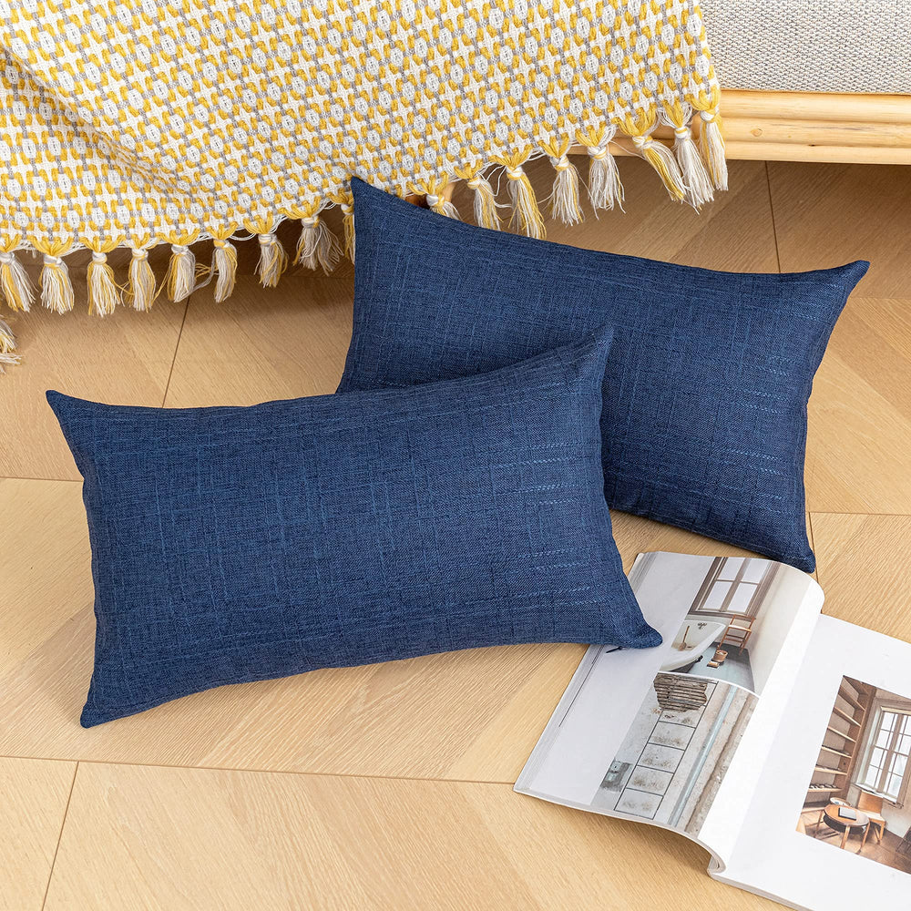 K KEVIN TEXTILE Outdoor Waterproof Pillow Covers on patio furniture