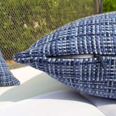 K KEVIN TEXTILE pillow cover navy blue with hidden zipper