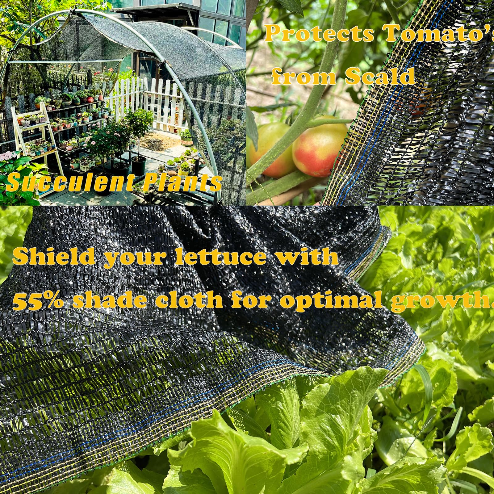 KAAOGITY Shade Cloth 6.5 x 10 FT in sunny garden