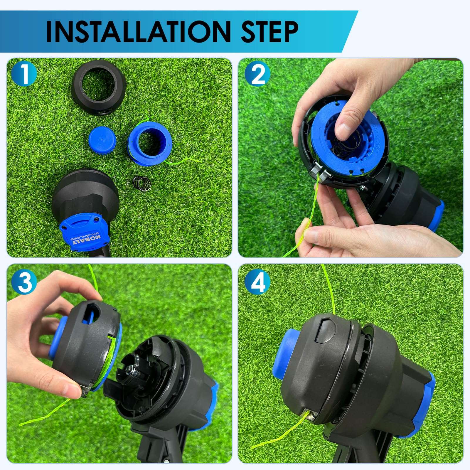 Kaberalty KLS124-03 Trimmer Head Replacement installation instructions