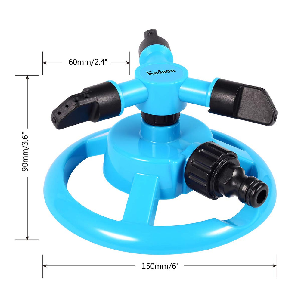 Kadaon Lawn Sprinkler installed on grass, watering area