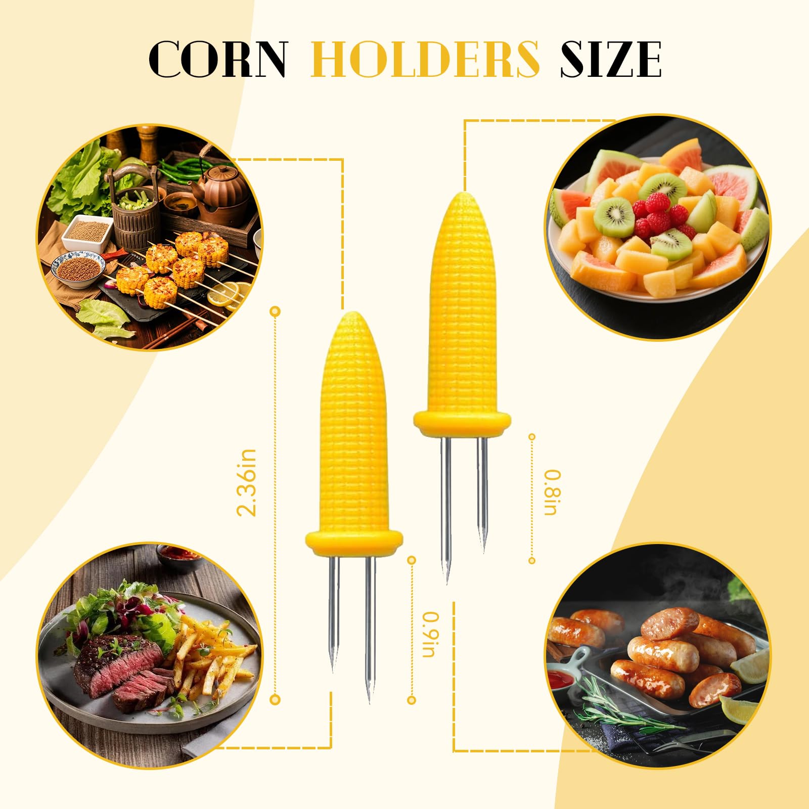 Kadden corn holders neatly stored in reusable plastic organizer box