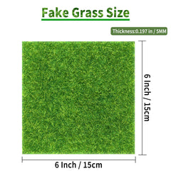 KAEZDD artificial grass tiles arranged in a miniature garden